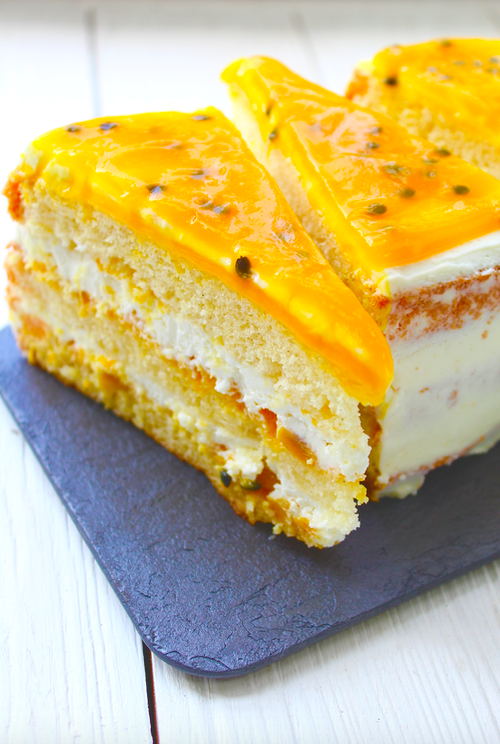 Бисквитный торт Манго-Маракуйя, Mango-Passionfruit cake #likeacakeru